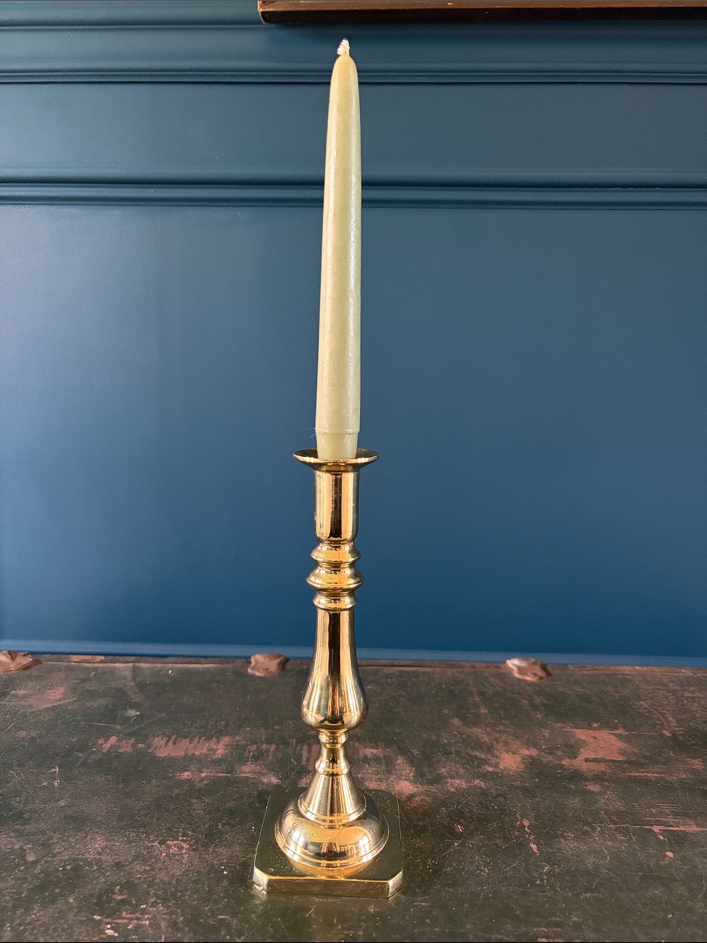 Vintage Brass Harvin Candlestick Holder - very heavy